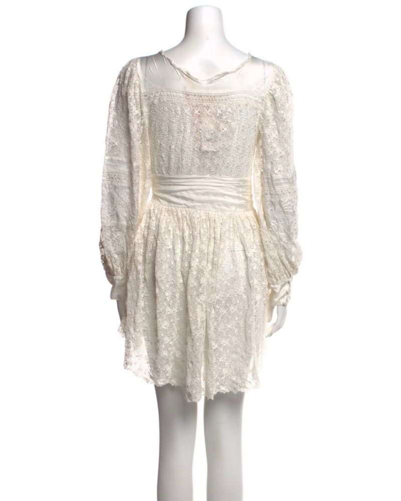 LoveShackFancy V-Neck Mini Dress - Image 2