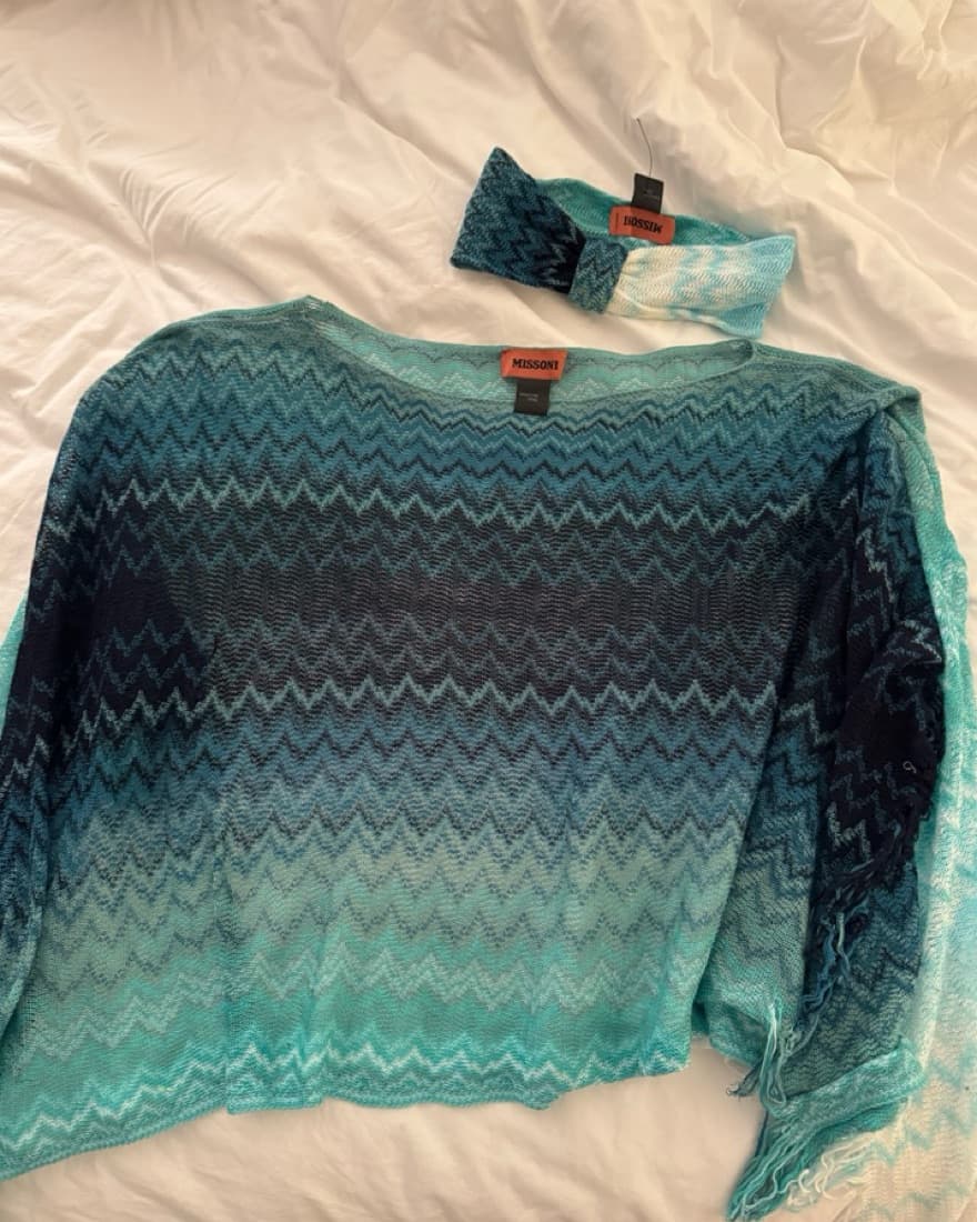 Missoni poncho & Matching Head Band - Image 1