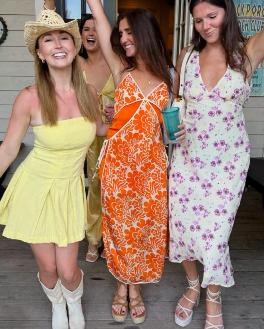 Alexis Orange Tie Dress - Image 4