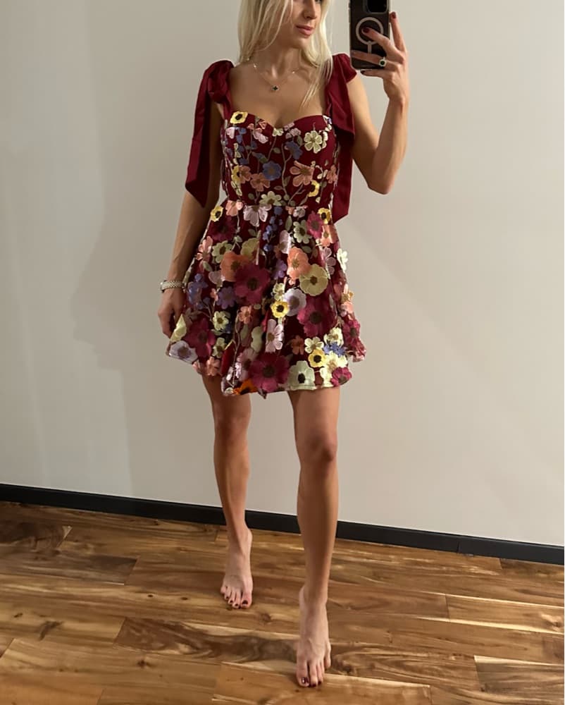 Buddylove Bustier Floral Mini Dress - Image 1