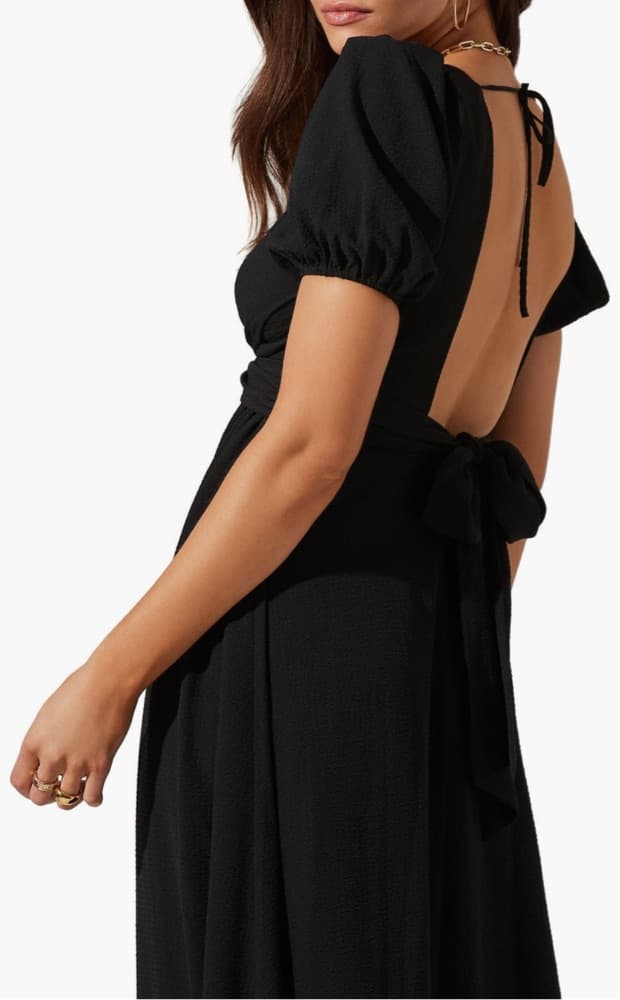 ASTR the Label Black Toe Puff Sleve Midi - Image 3