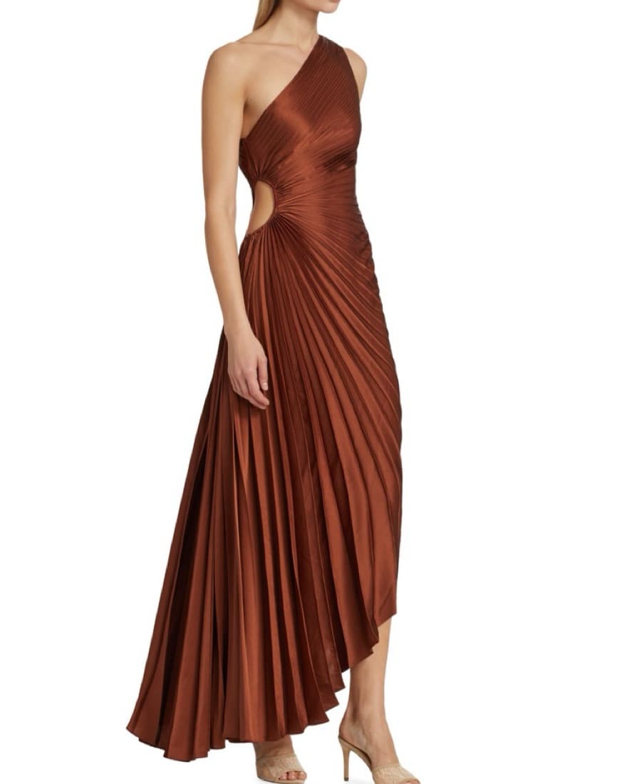 Delfina Asymmetrical Pleated Dress - Image 5