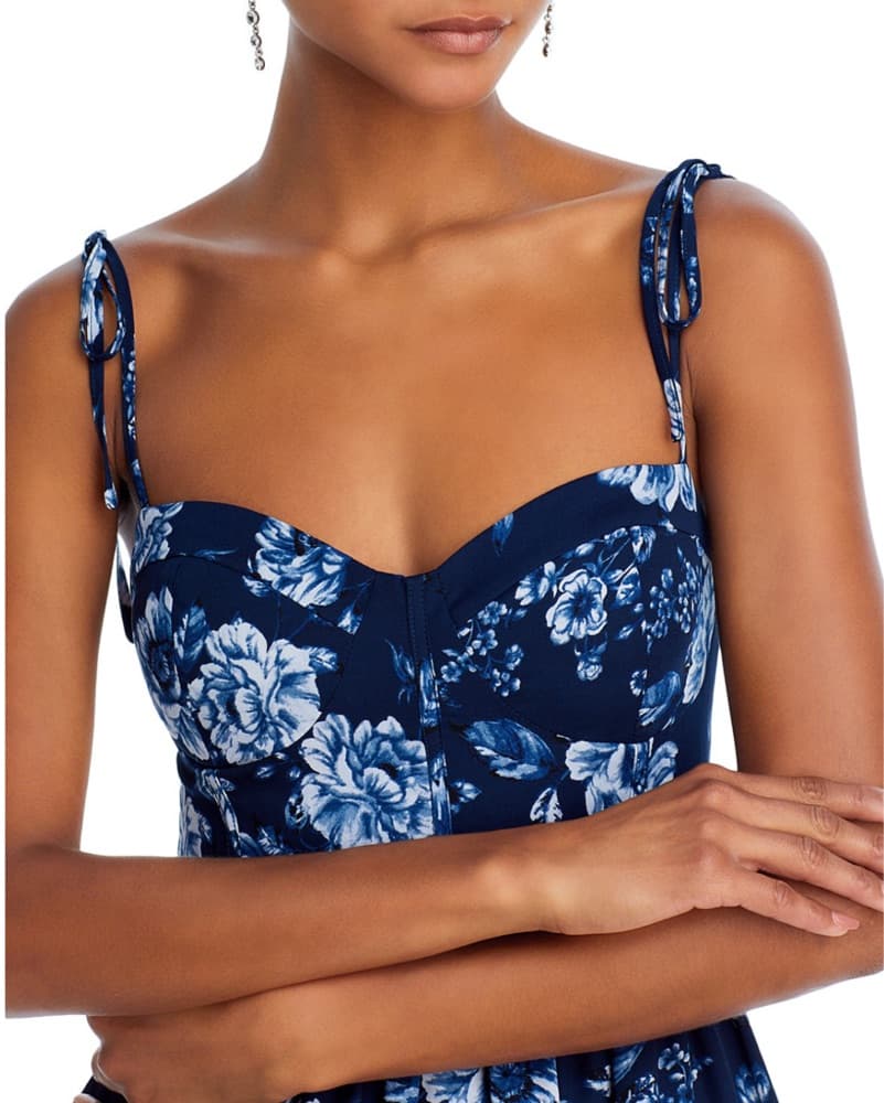 Blue Tiered Maxi Floral Dress - Image 6
