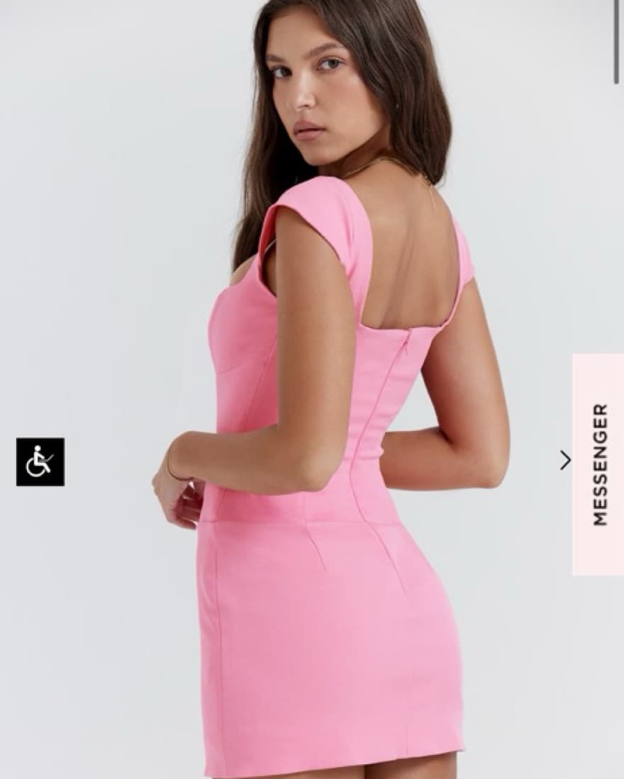Leonida French Pink Corset Mini Dress - Image 4