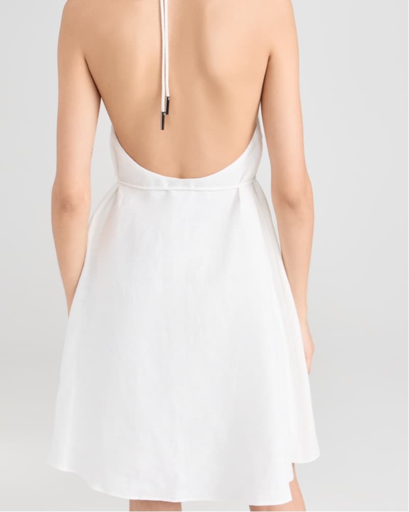 Floral and white halter mini dress - Image 2