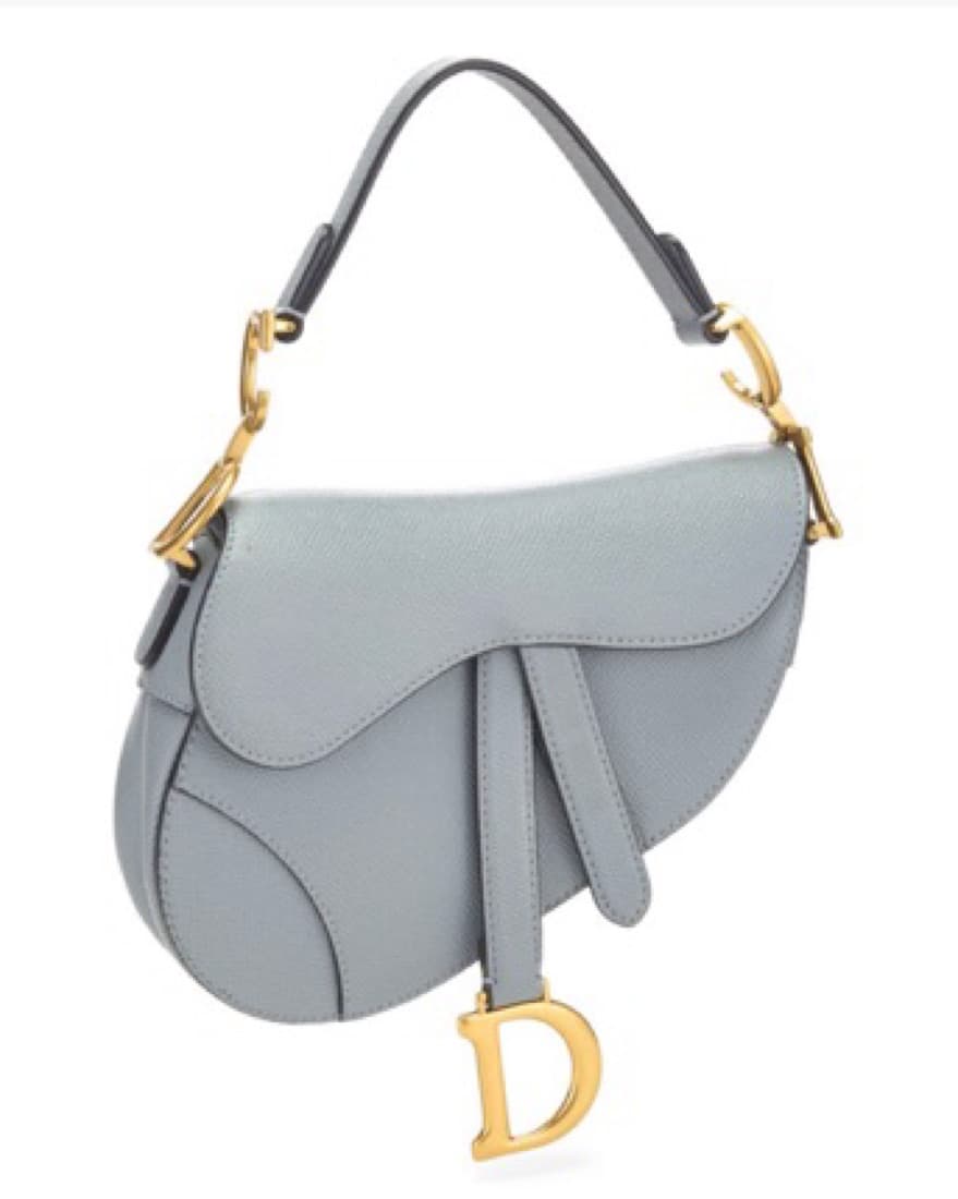 Light Blue Mini Dior Saddle Bag - Image 2
