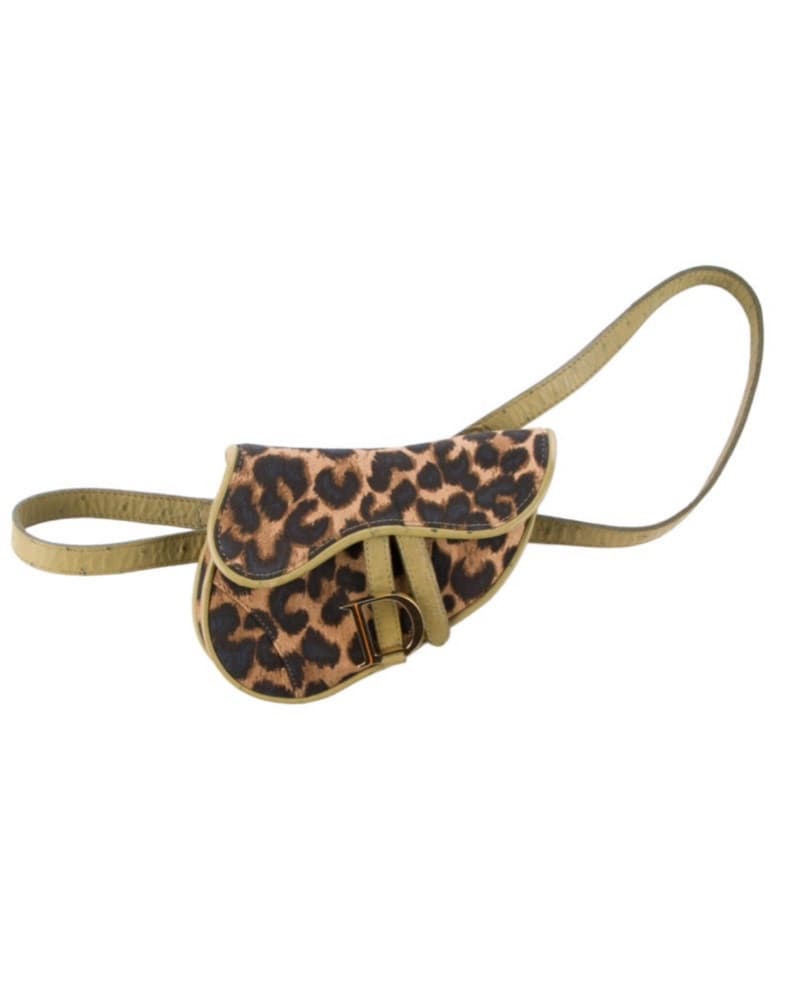 mini dior saddle leopard waist bag - Image 1