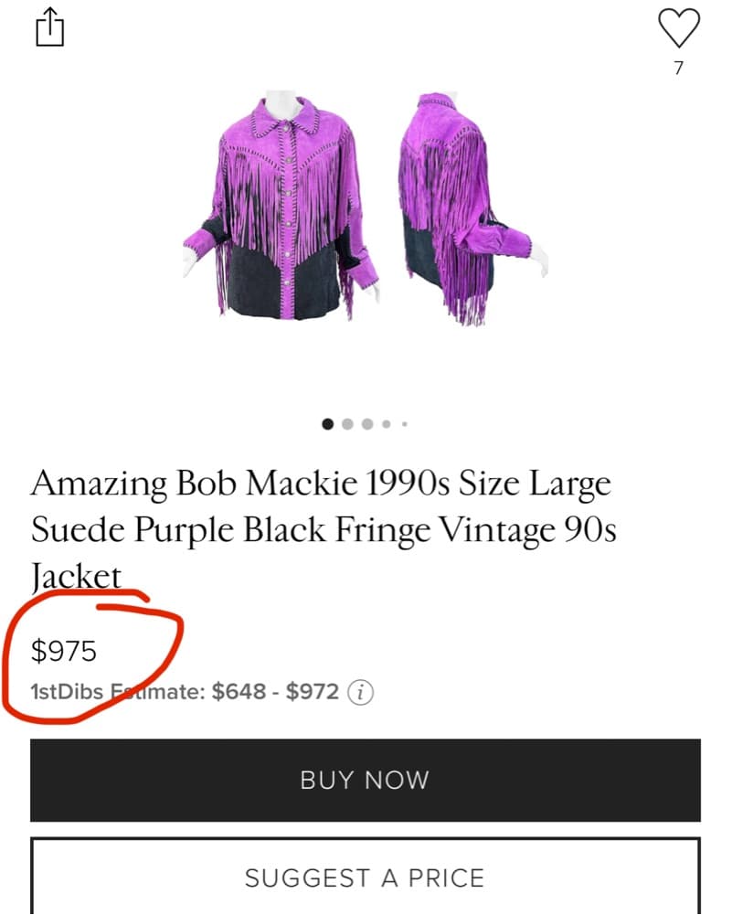 Vintage Bob Mackie Suede Jacket - Image 6