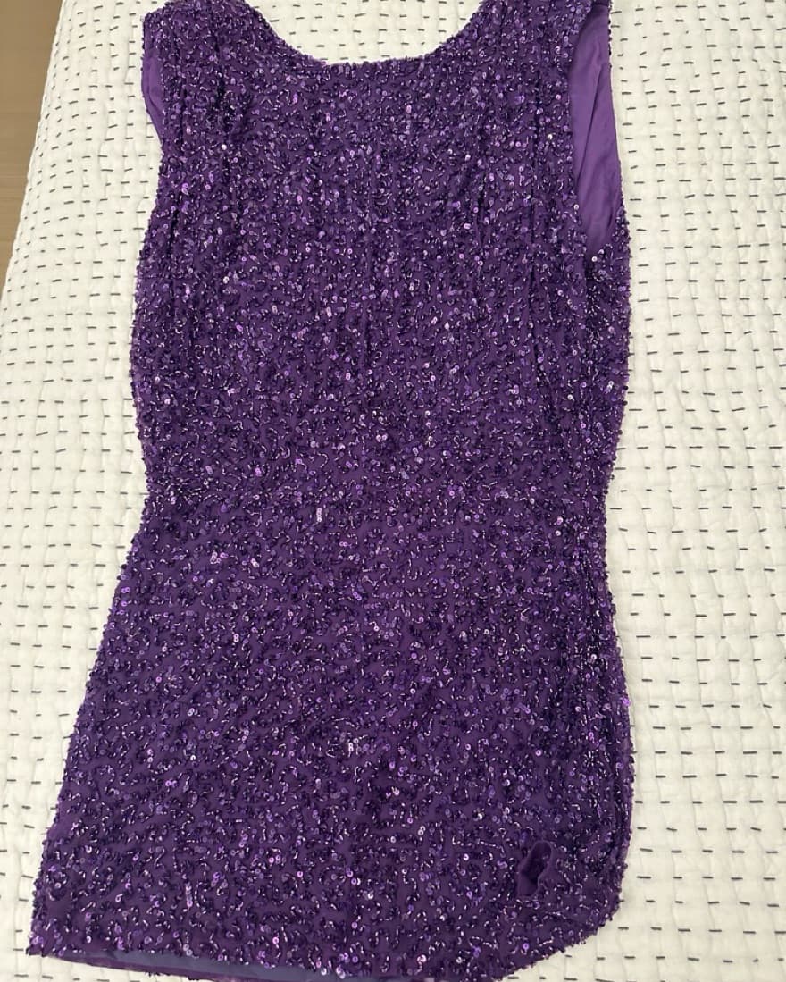 Purple Retrofete Dress Mini - Image 6