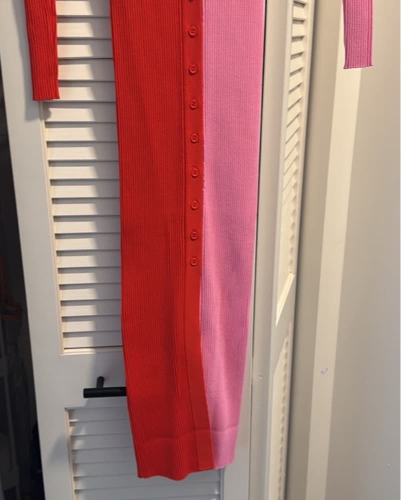 Staud red and pink color block dress - Image 2