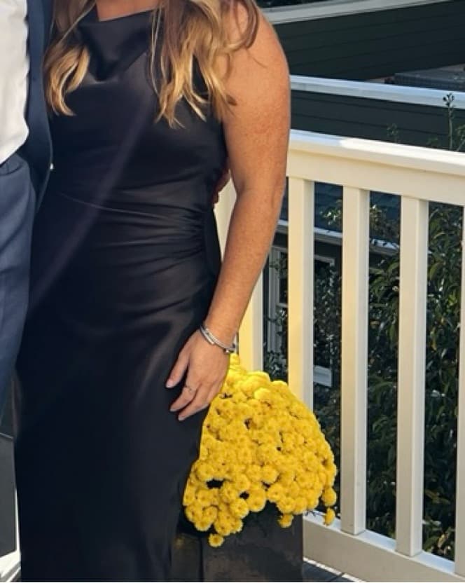 Black Satin Dress  - Image 2