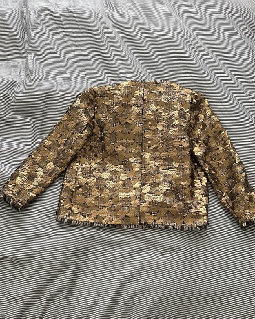 Zara Gold Sequin Jacket  - Image 2