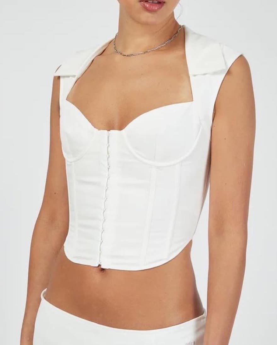 Danielle Guizio White Bustier Corset - Image 2