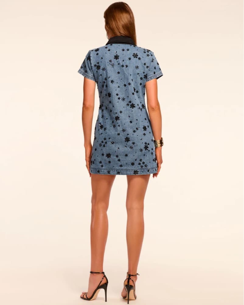 Ramy Brook Rita Embellished Denim Dress - Image 4