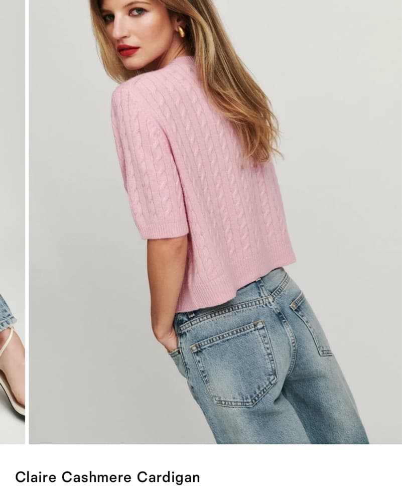 Soft Knit Cardigan in Dreamy Pink - Image 2