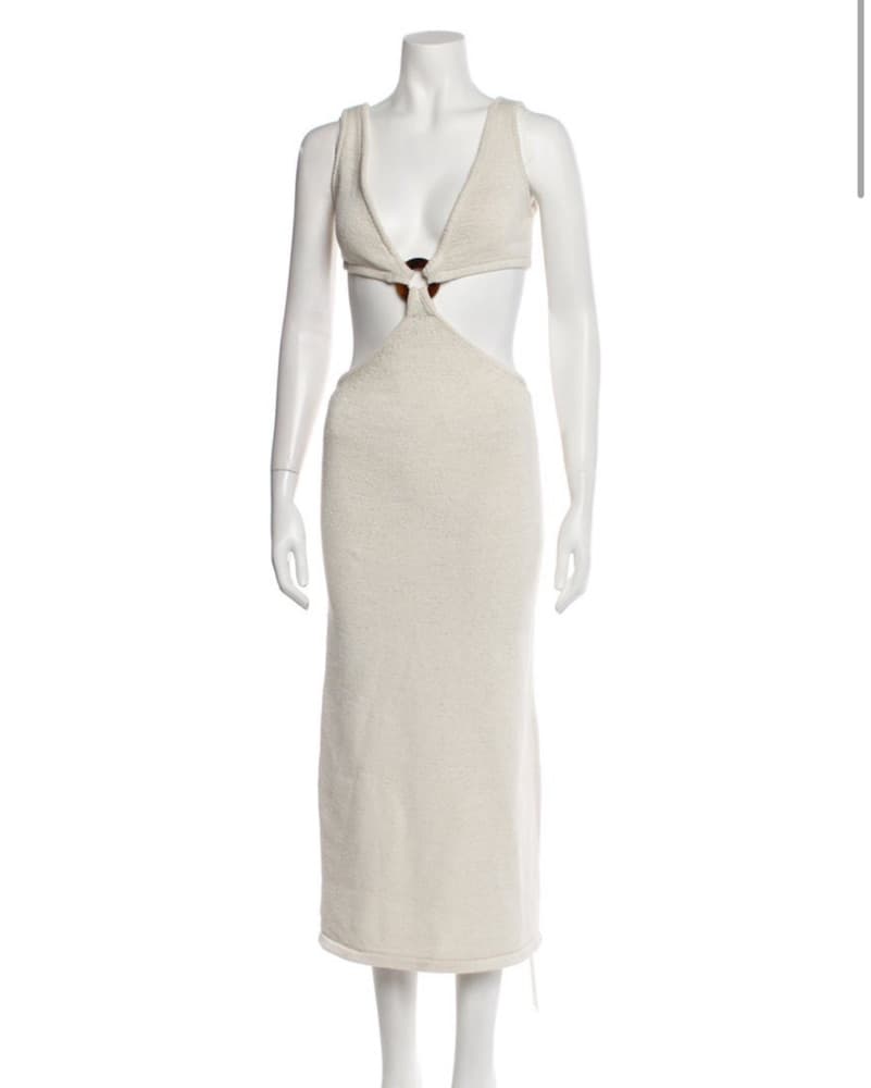 Cult Gaia Ivory Knit Maxi Dress  - Image 1