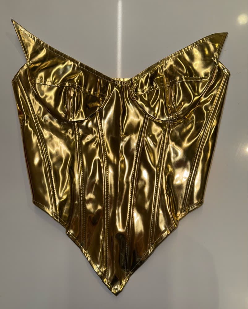 Gold Corset Superwoman Halloween Costume - Image 2