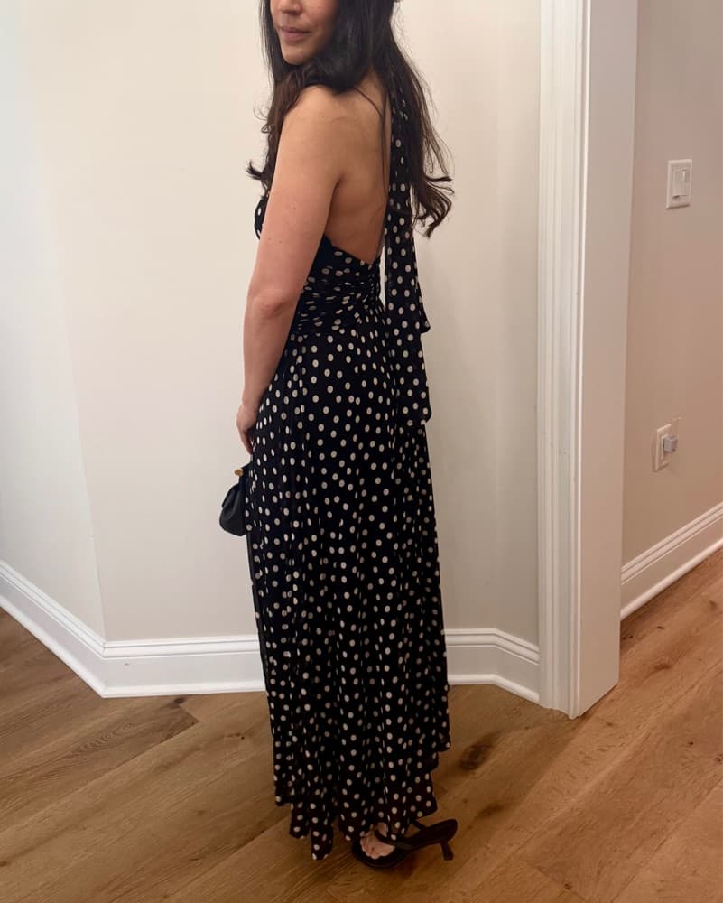 Elegant Polka Dot Maxi Dress - Image 4