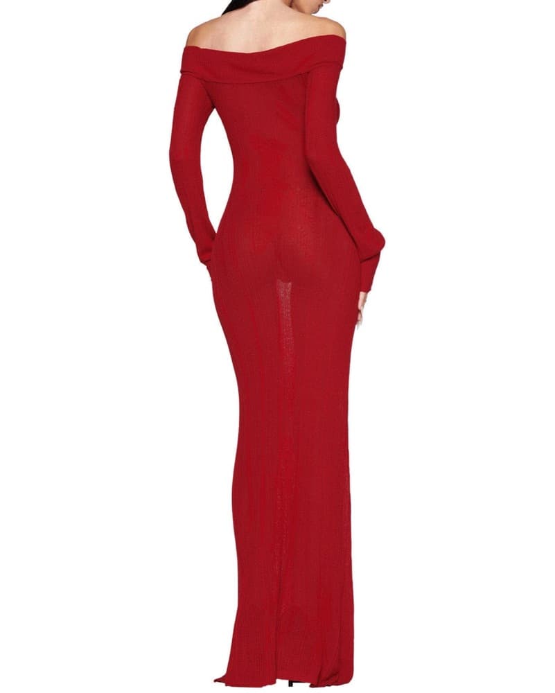 IAMGIA Red Off-Shoulder Gown - Image 4