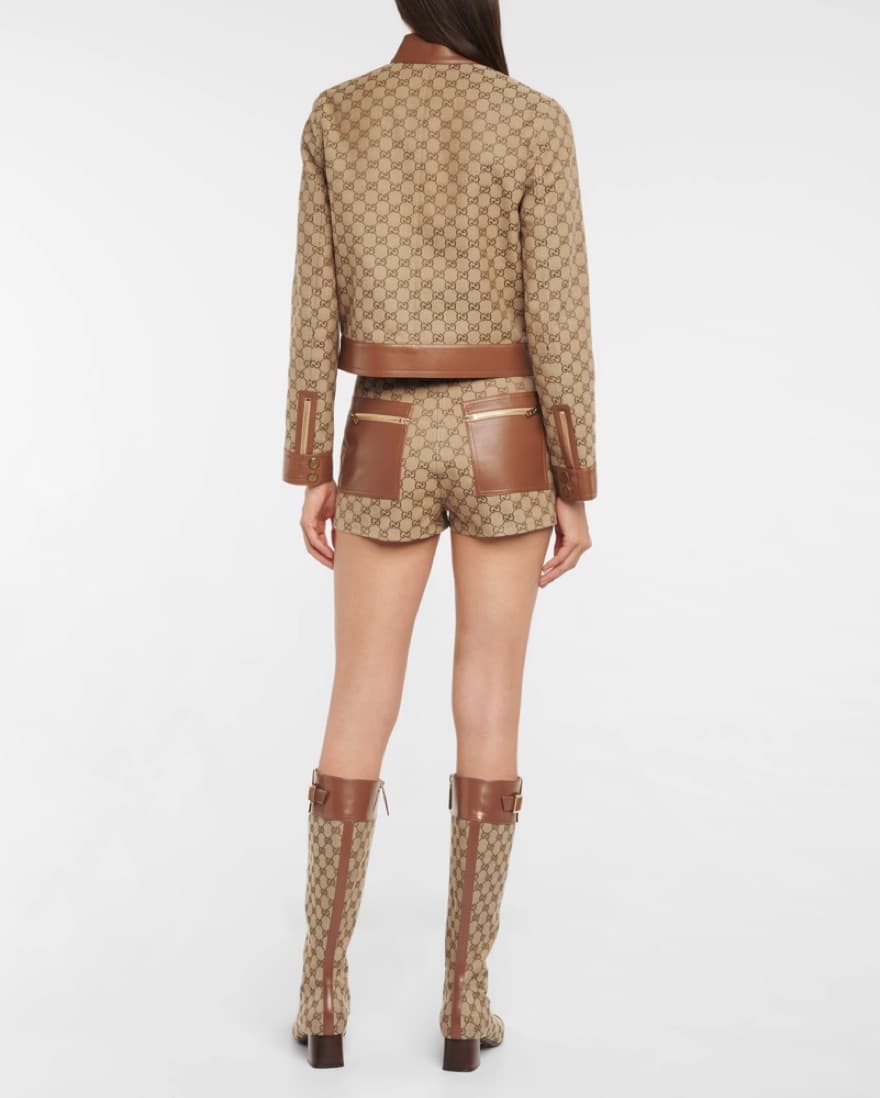 Gucci Leather Trimmed Shorts - Image 3