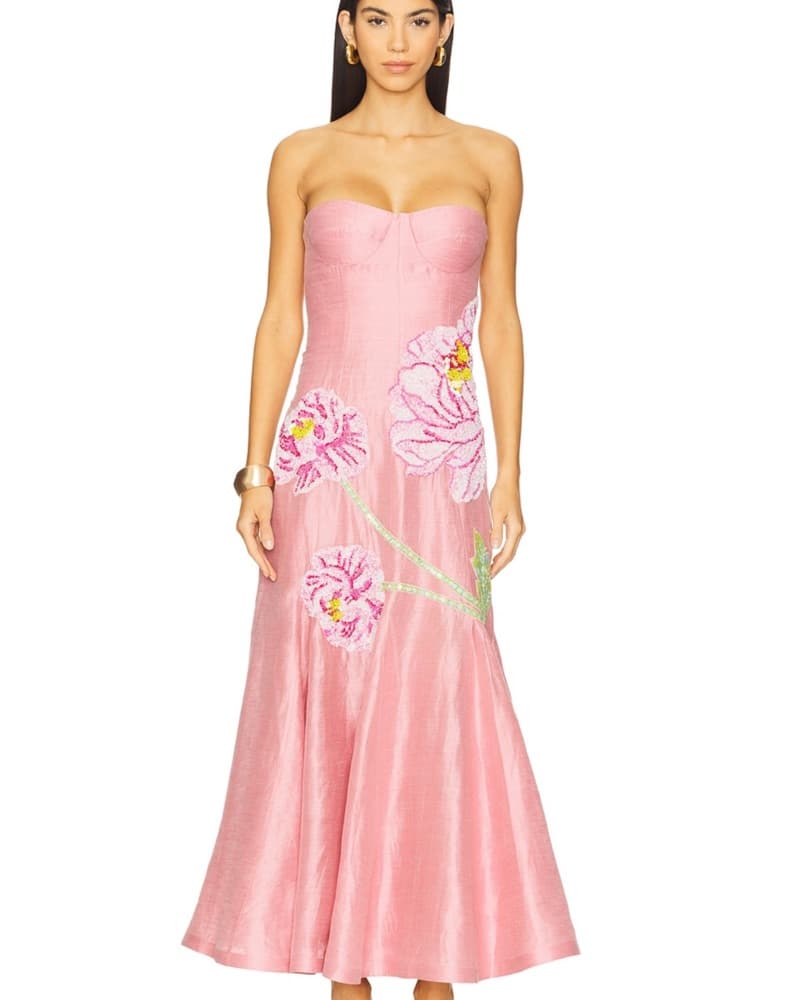 La Fouri Petaleeza Corset Gown in Peony - Image 1