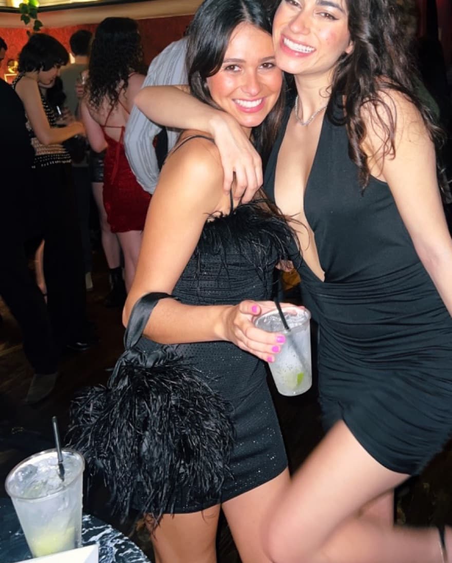 Rhinestone Feather Black Mini Dress - Image 4
