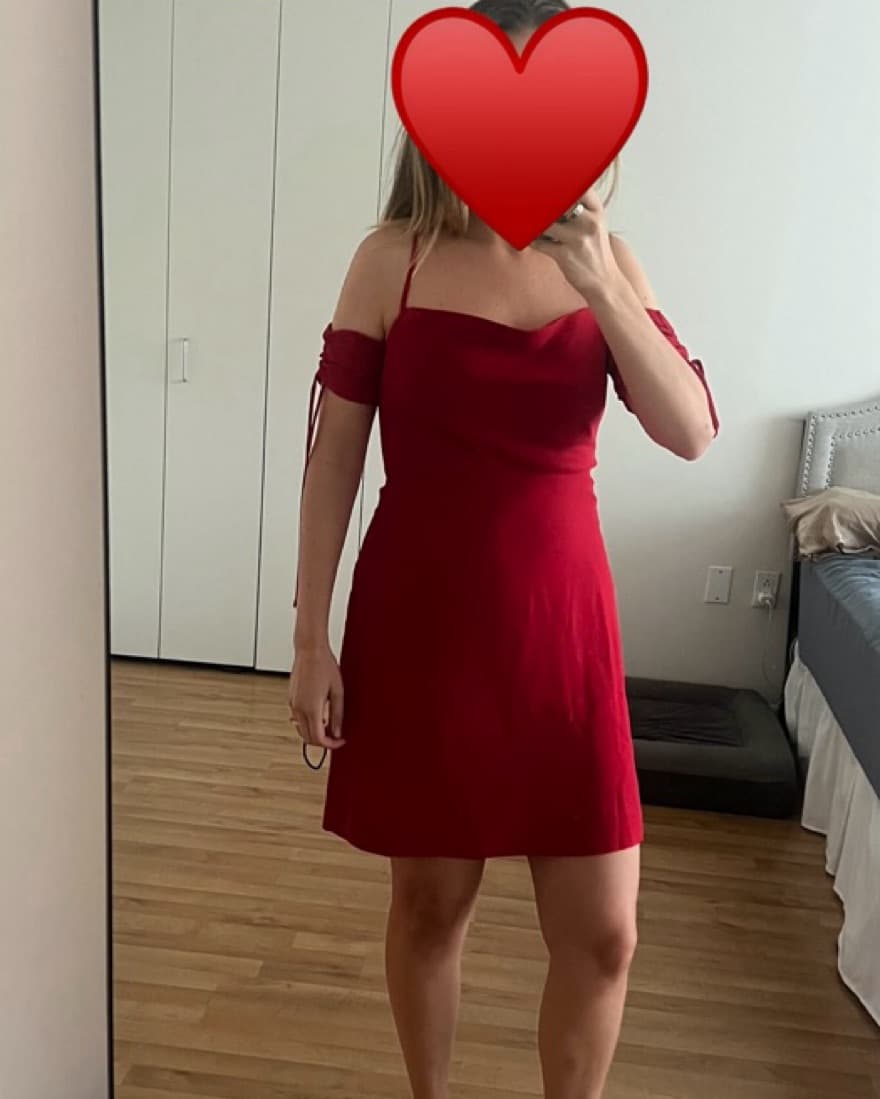 Club Monaco Red Cocktail Mini Dress - Image 2