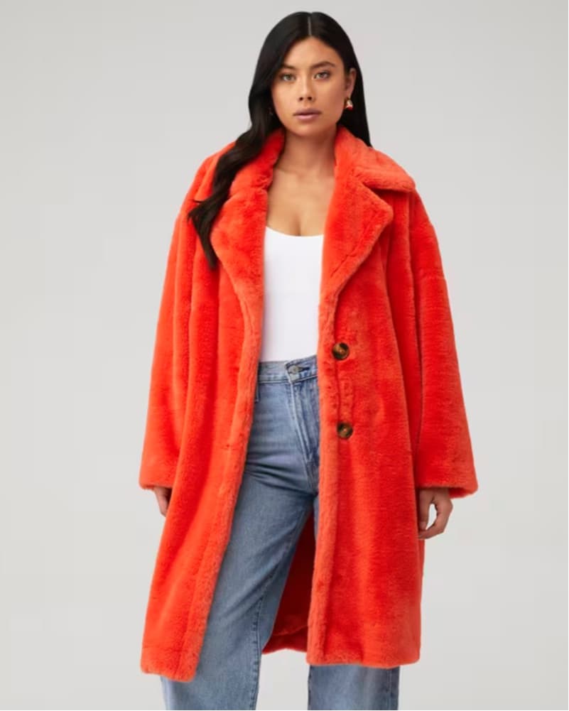 Orange Fur Coat - Image 1