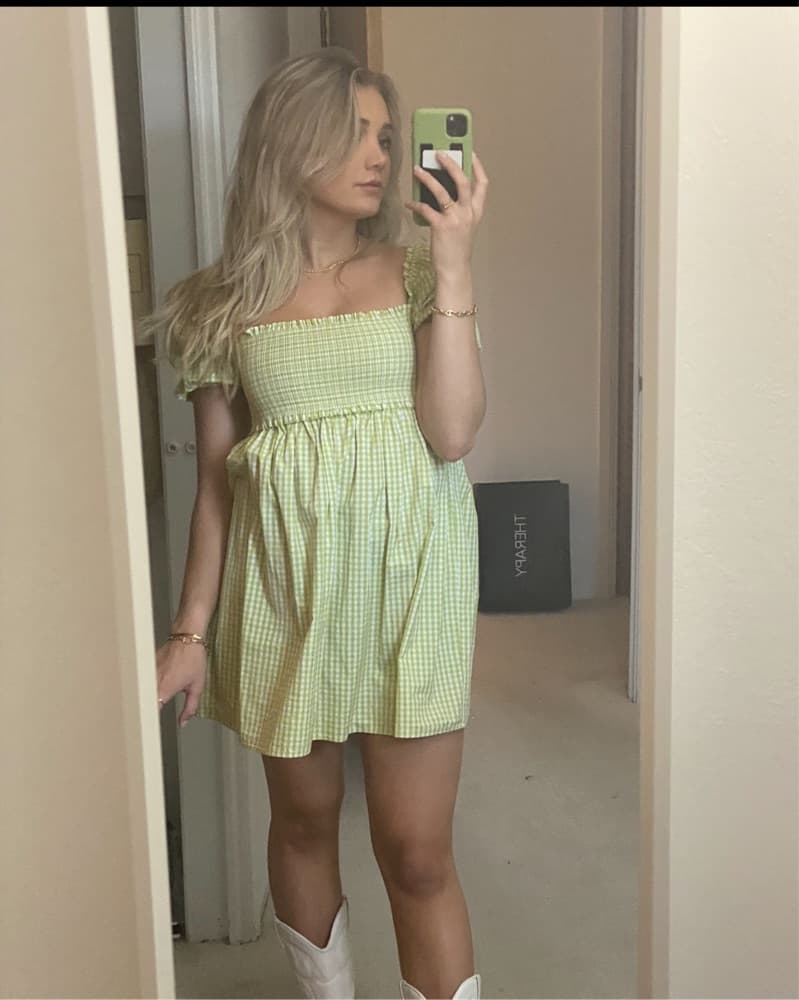 Aritzia Sunday Best Hadley Dress Green - Image 2