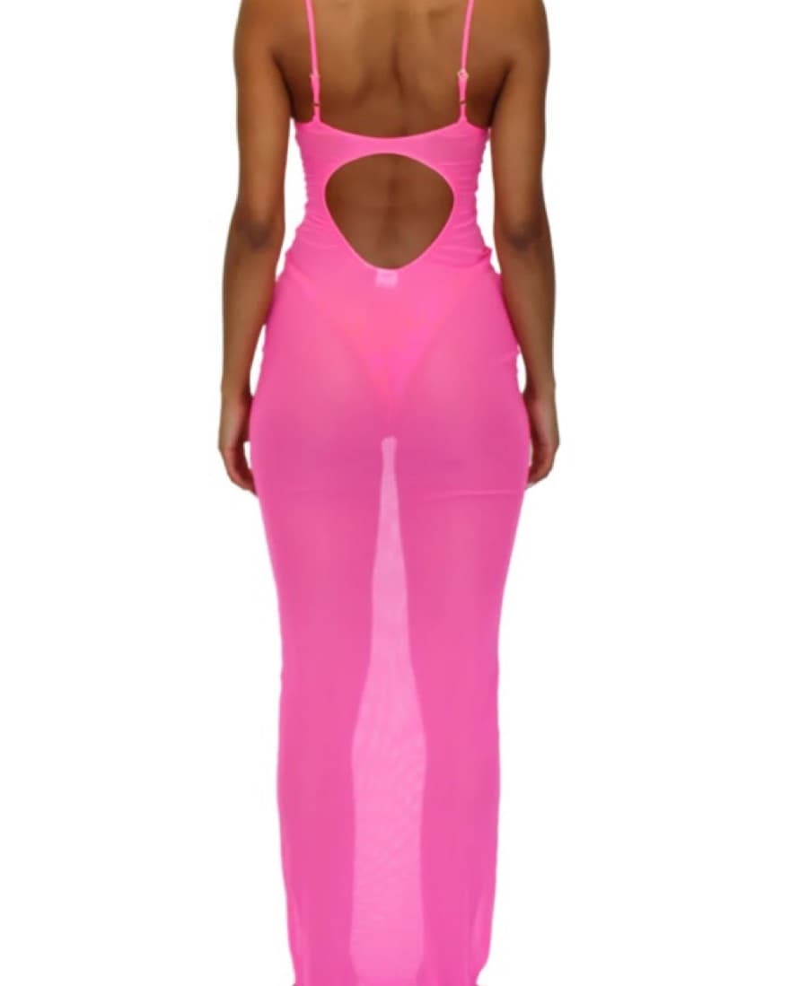 Pink Mesh Melissa Simone Dress - Image 2