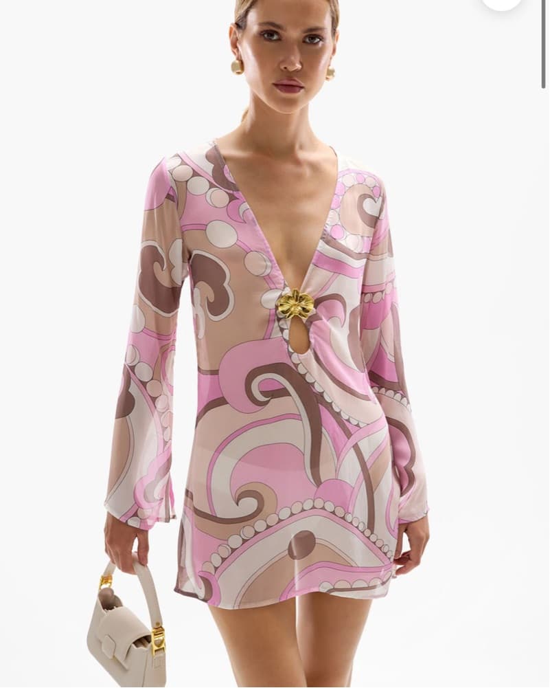 Cin Cin Vibrant Swirling Swim Coverup - Image 4
