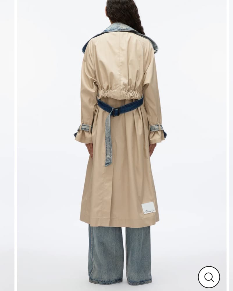 Phillip Lim Mixed Media Denim Trench - Image 2