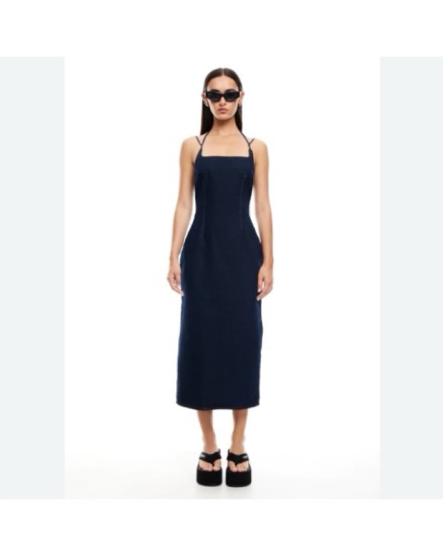 Lioness Denim Midi Dress - Image 1