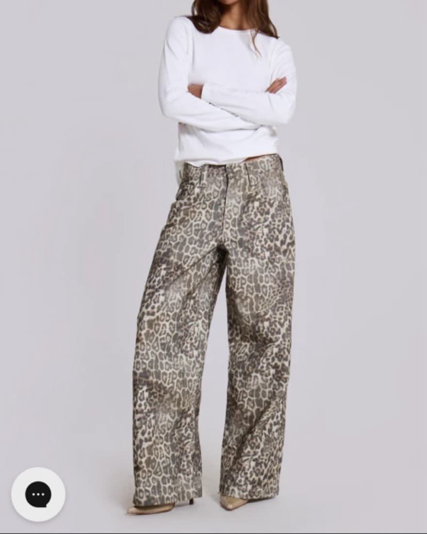 Leopard Print Jeans - Image 1