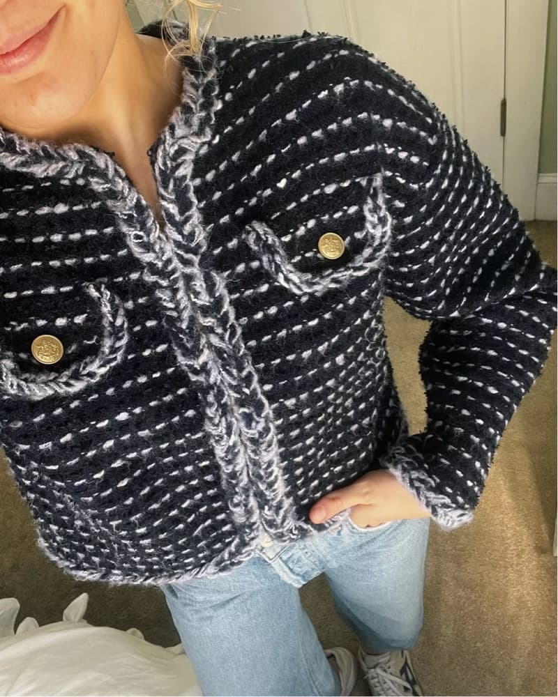 Cropped Knit Cardigan - Image 3