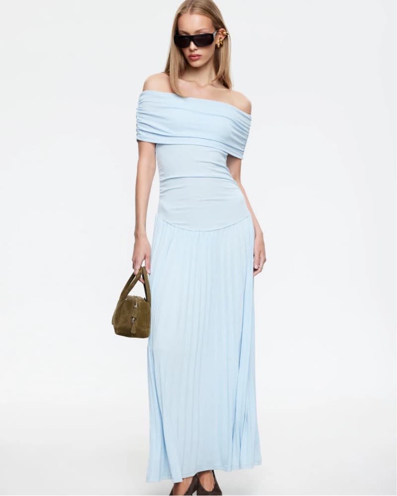 Field of Dreams Soft Blue Maxi Dress - Image 3