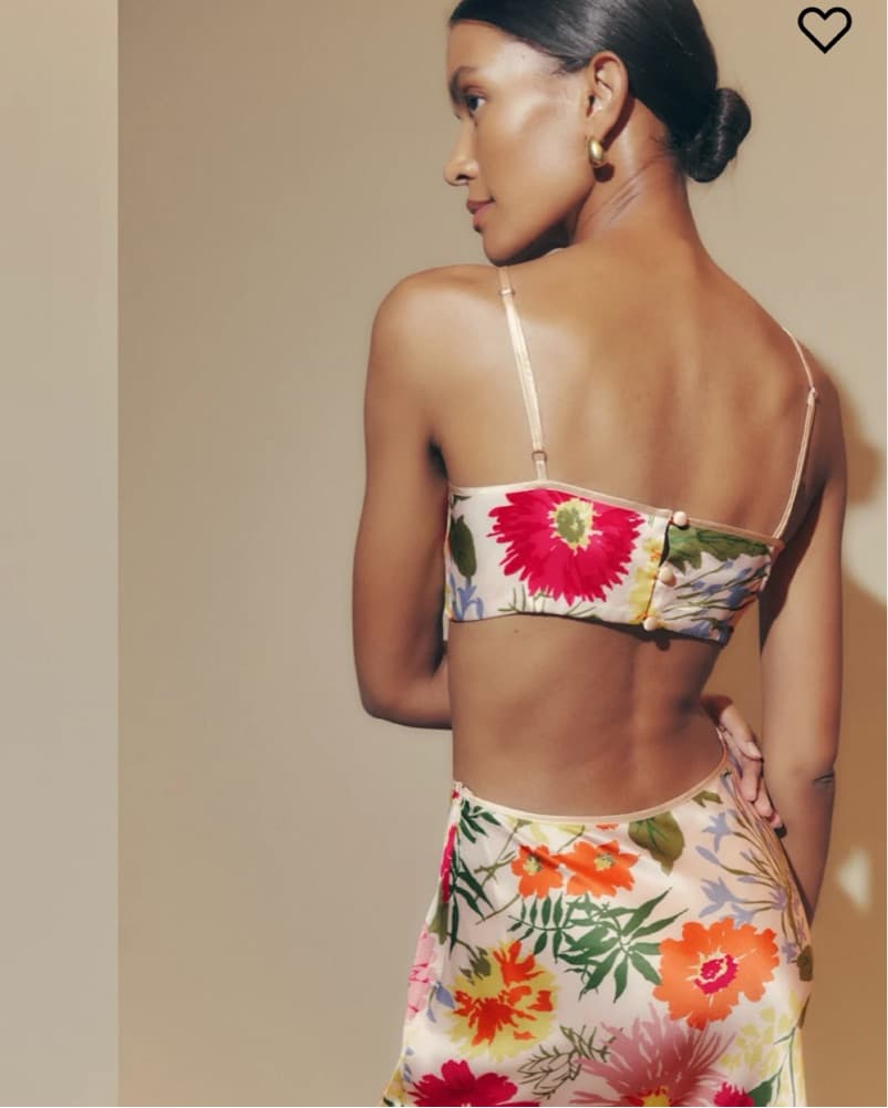 Reformation Poppies Silk Dress - Image 3
