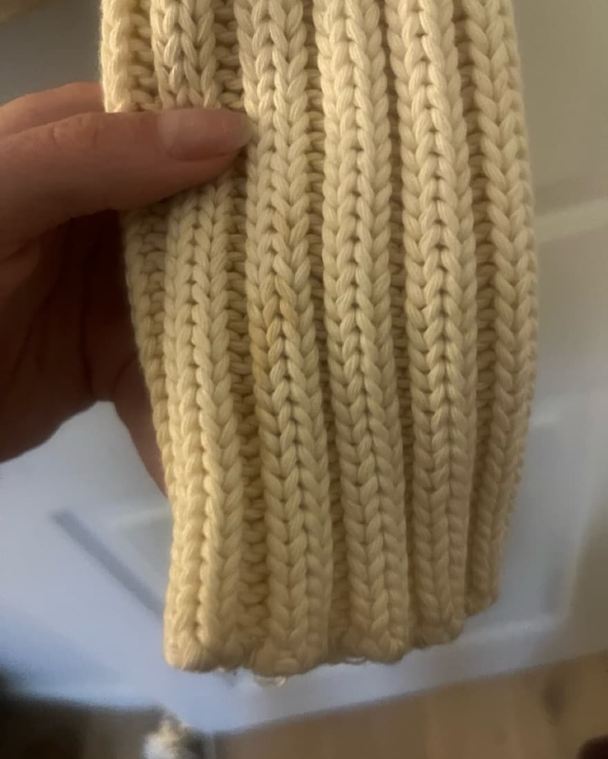 Knit Faux Fur Lined Sweater W/ Suede  - Image 5