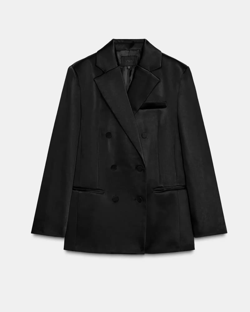 Sophisticated Oversized Satin Blazer - Image 4