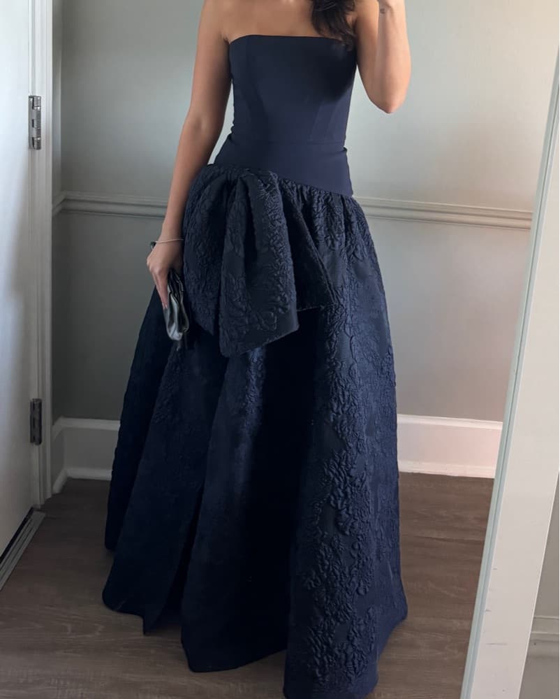 Marchesa Notte Calathea Gown Navy US 2 - Image 4