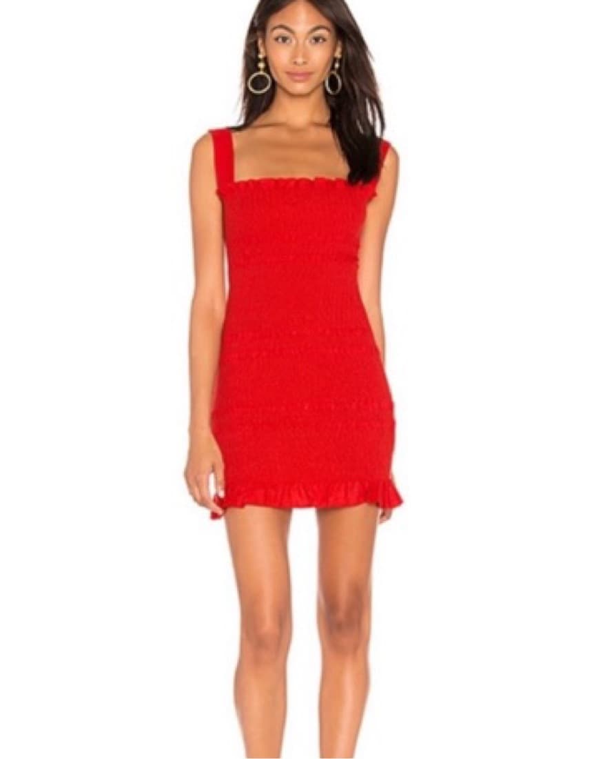 Red Ruched Mini Dress Revolve - Image 1