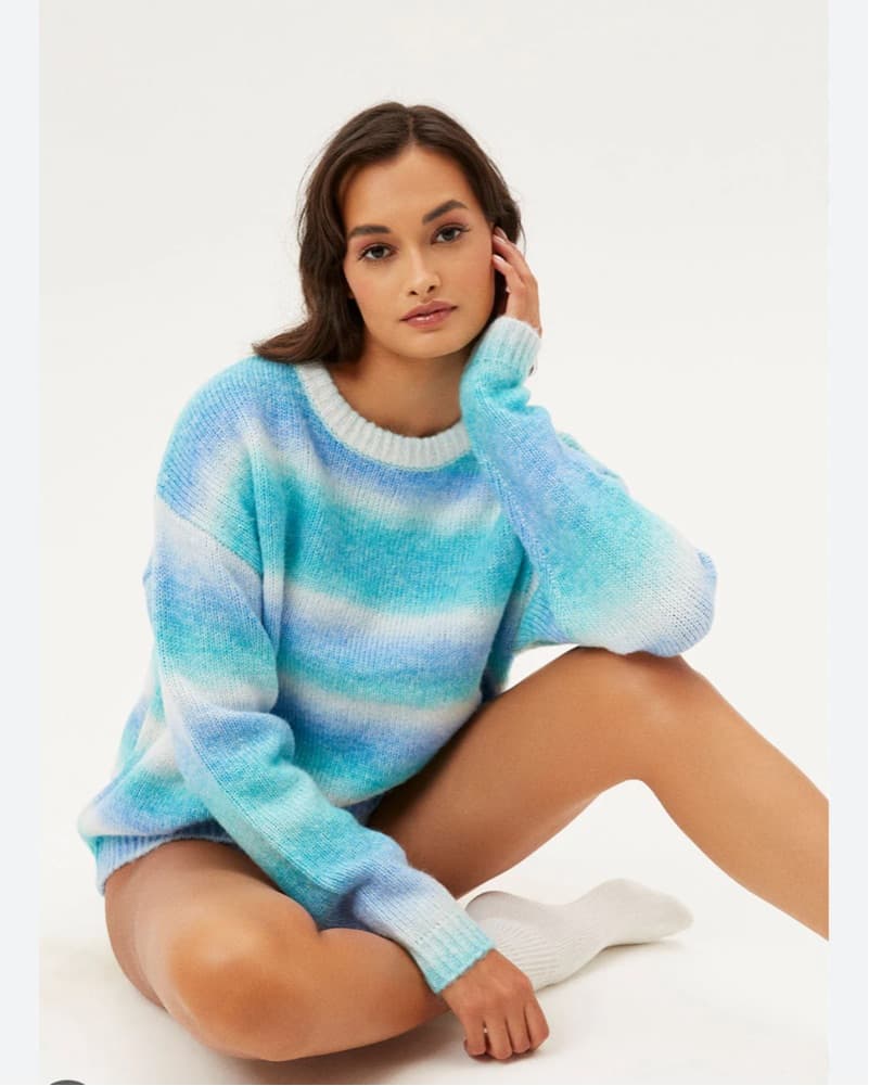 Frankies Bikinis Blue Sweater - Image 1