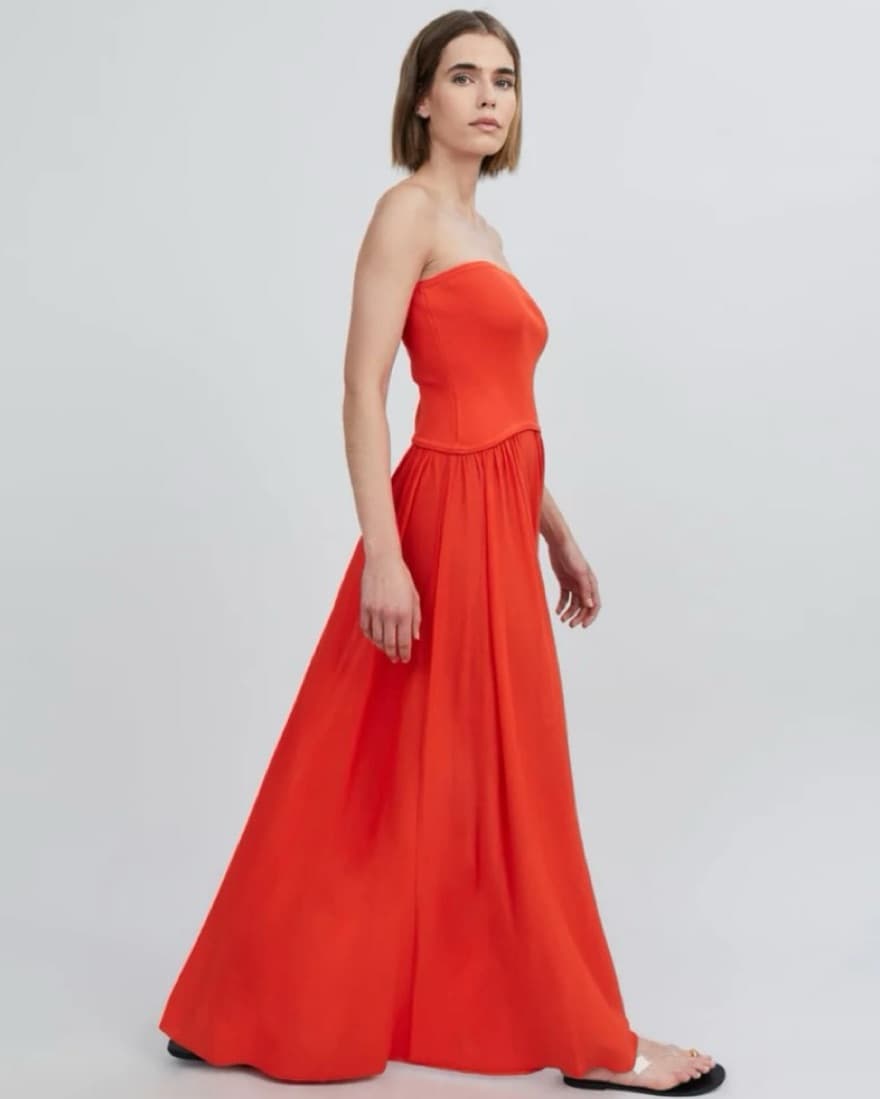 Solid & Striped Strapless Soglio Dress S - Image 2