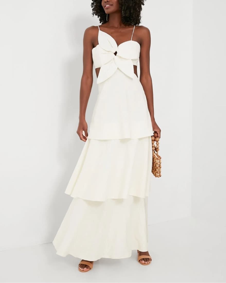 Farm Rio Off-White Tiered Maxi Dress - Image 1