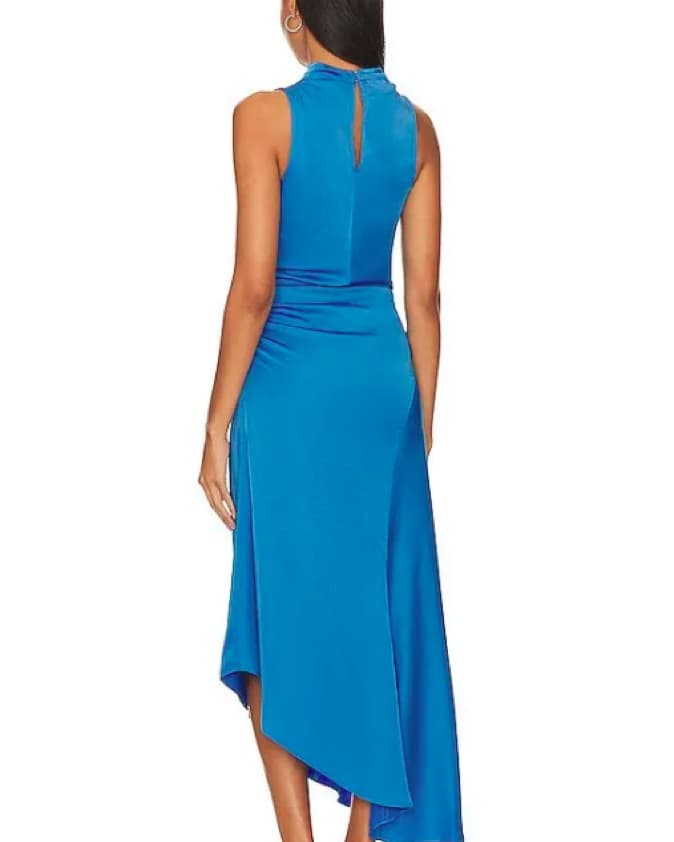 ALC Iggy Asymmetrical dress Blue  - Image 2