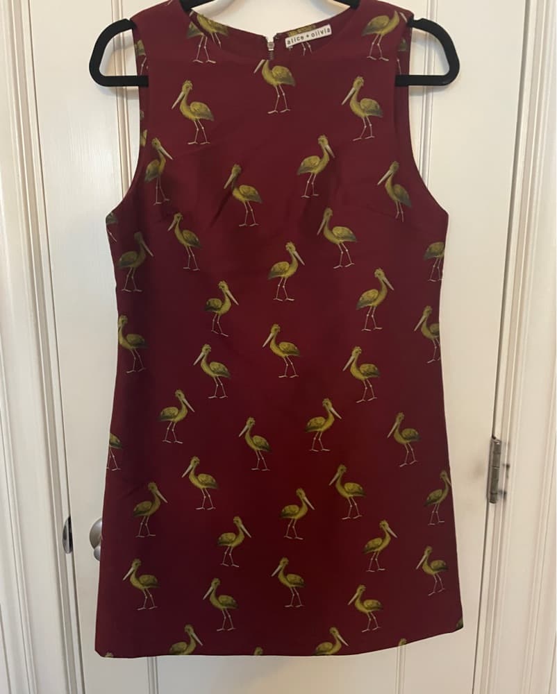 Alice & Olicia Bird Print Dress - Image 1