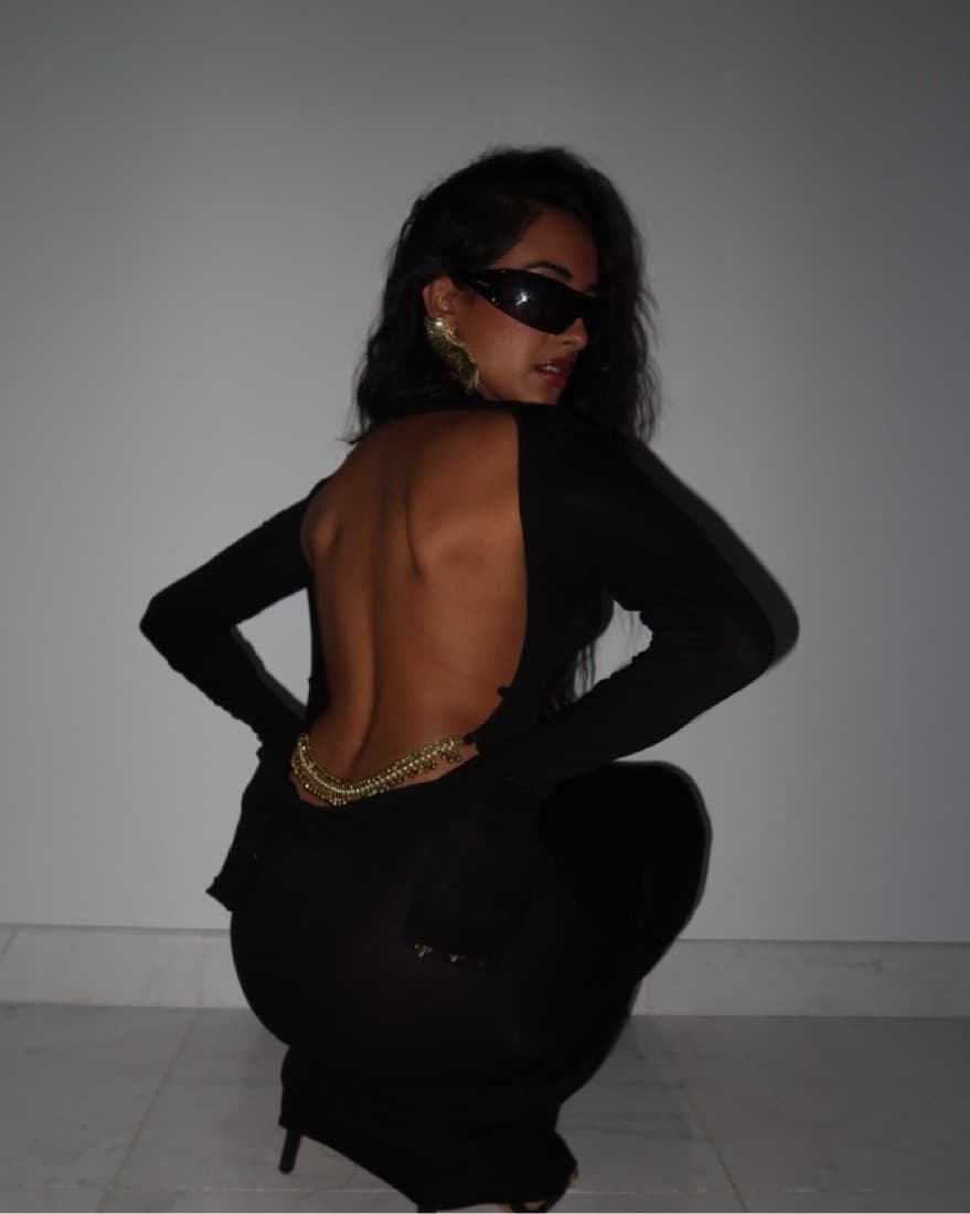 BEDI Backless Black Maxi Dress - Image 5