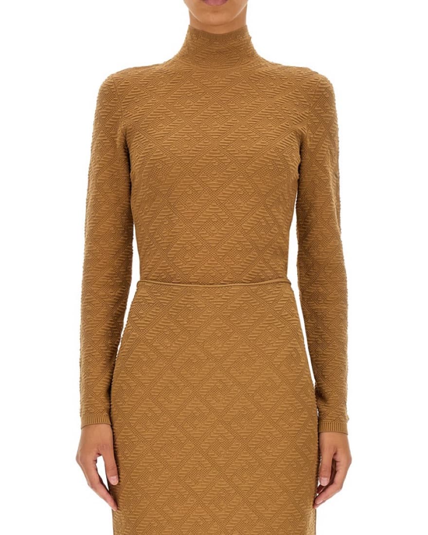 Fendi Turtleneck And Skirt Viscose Yarn - Image 2