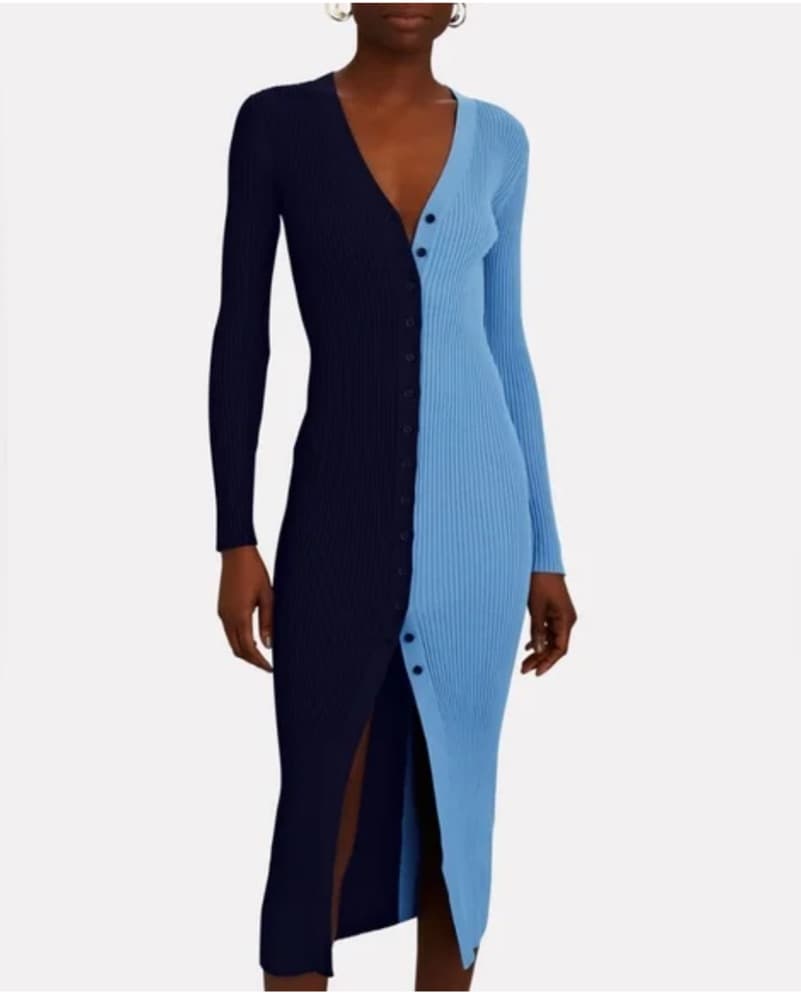Staud Color-Block Knit Dress - Image 2