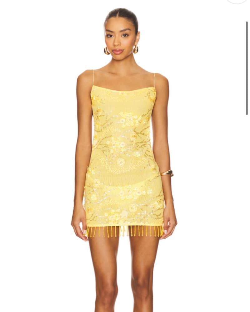Jaded London Beaded Mesh Mirage Dress - Image 1